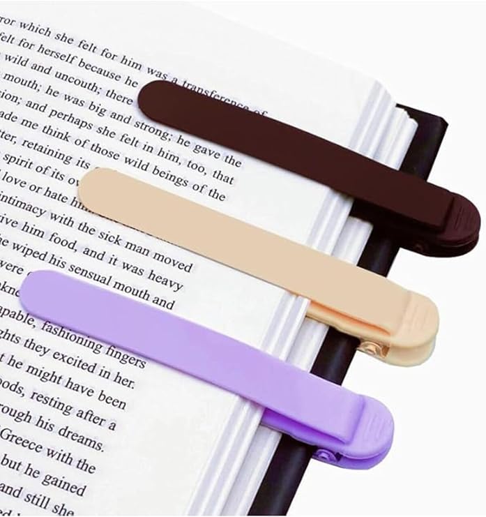 3 Adet Otomatik Kitap Ayracı Silikon, Okumak Için Kitap Işaretleri Akıllı Ayraç