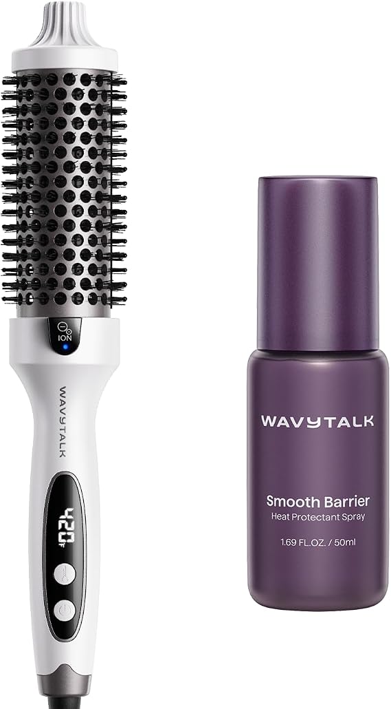 Wavytalk Blowout Boost Thermal Brush and Heat protectant Spray for Hair 1.69 Fl Oz
