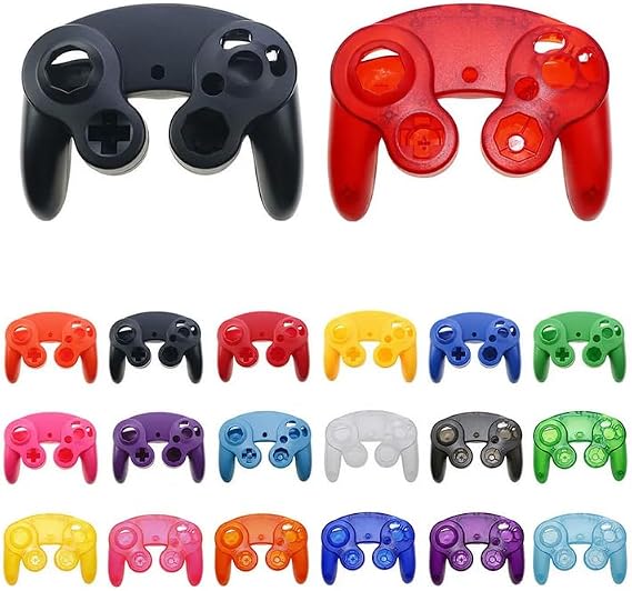 Top BottomProtective Cover Handle Case for Gamecube NGC Controller Housing Shell (Clear Blue)