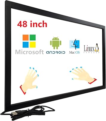 48 Inch Infrared Touch Screen Frame, IR Touch Screen Overlay, Touch Screen Panel, Free Driver