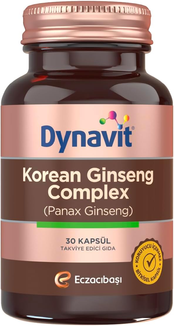Dynavit Korean Ginseng Complex Panax Ginseng 30 Bitkisel Kapsül - Panax Ginseng, Ginkgo Biloba, L-Arjinin