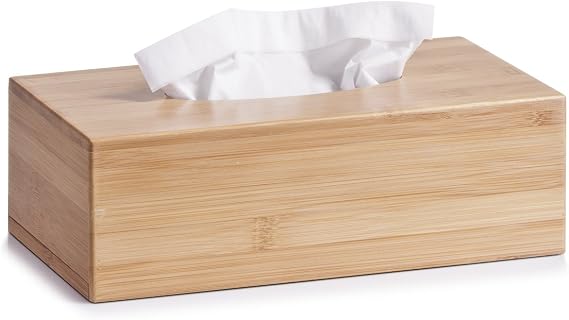 Zeller 25305 Bamboo Tissue Box, Wood, 27.5 x 15.5 x 8.5 cm