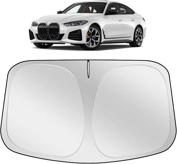 Windshield Sun Shade Sunshade for BMW i4 2022-2024 2025 2026 Accessories | XHRING Car Front Window Sun Shield Cover