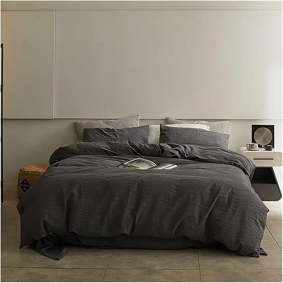 Bedding Sets Soft Comfort Bedding Sets Bedroom Duvet Cover Sheet Pillowcase, All Season (B King)