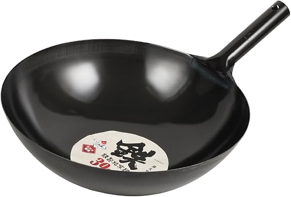 Pearl Metal HB-4218 Wok, Black, 15.4 inches (39 cm), Iron Beijing Pot