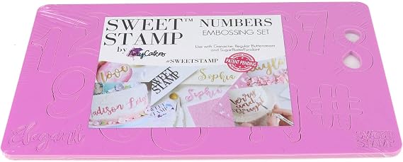 Sweet Stamp by AmyCakes Plastic Elegant Numbers for Embossing Cakes