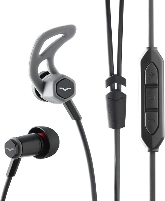 V-Moda Forza in-Ear Headphones with 3-Button Remote and Microphone Compatible with Samsung and Android Devices, Black