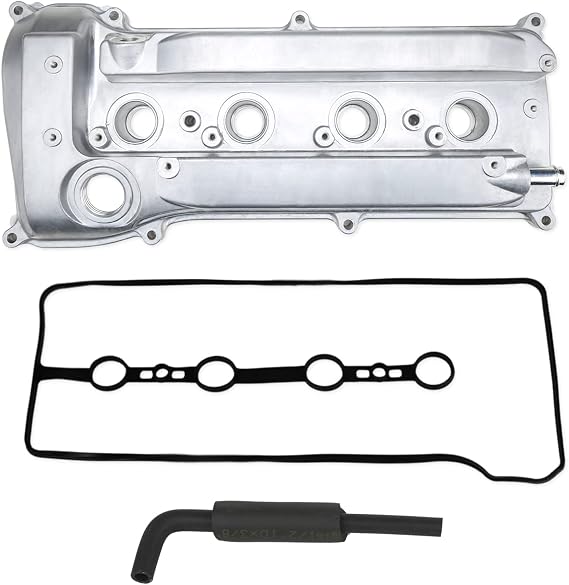 MITZONE Engine Valve Cover with PCV Hose & Gasket Compatible with 2001-2015 Toyota Camry Corolla RAV4 Highlander Solara Matrix Scion tC xB 2.4L Replace 11201-28014 11201-28033