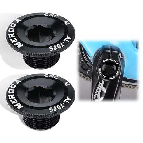 Crank Bolts Bike Crank Cap Fixed Bolts Bicycle Crank Cover Aluminum Alloy Durable Mountain Bike Crank Bolts for Road Bikes M20 Black