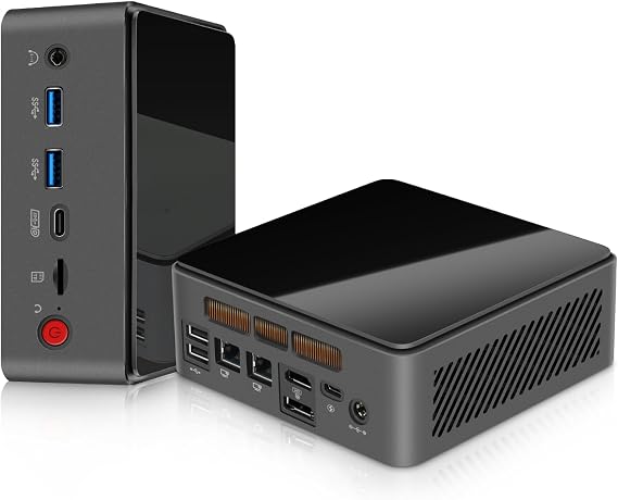 Mini PC Window 11 Pro Suitable Office/Home 16GB 512GB SSD Dual LAN | Portable,2 USB3.2&2 USB2.0,Four Asynchronous Display (HDMI/DP/Thunderbolt4/TypeC),Wifi6,BT5.2,i5-12450H (8C/12T,up to 4.4GHz)