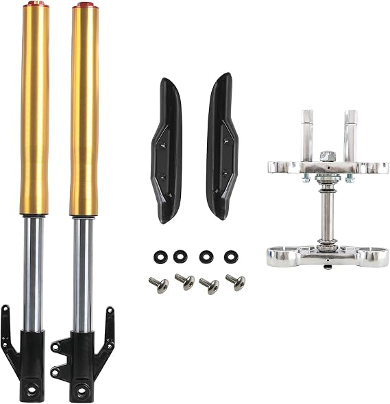12mm Axle 630mm Front Forks Shock Suspension with 45mm/48mm Triple Tree Clamp, Mini Bike Front Forks for Pit Bike CRF50 70cc 90cc 110cc 125cc Monkey Bike