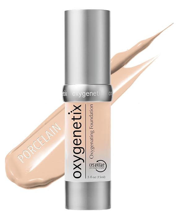 Oxygenetix Oxygenating Foundation Porcelain | Breathable Makeup for Face | Buildable Coverage with Weightless Feel | Longwear Foundation for Women | Safe for Sensitive or Laser-Treated Skin