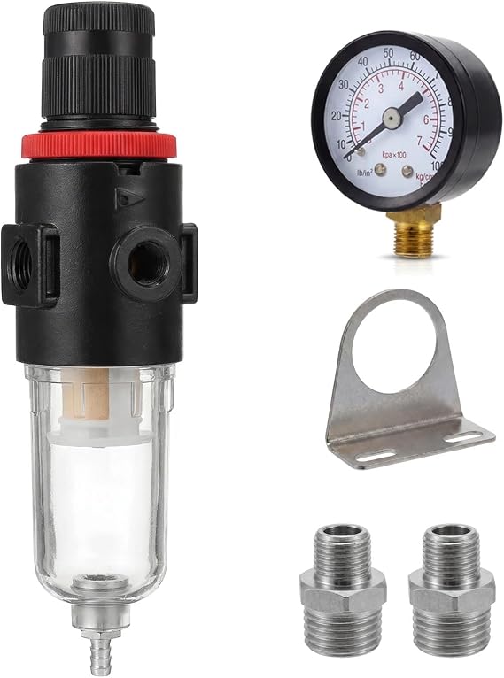 1/8" Air Filter Pressure Regulator with Moisture Trap for Compressor