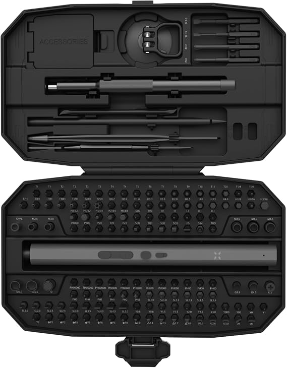 Xenon Smart Hassas Şarjlı Otomatik Tornavida Vidalama Seti 5 Nm Tork Screwdriver 153 Parça X6833