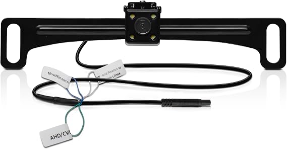 BOSS Audio Systems LPCB40 Reverse Rearview License Plate Backup Car Camera - 170 Wide Angle Rear View, Weatherproof Back Up Cam
