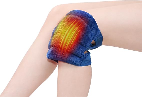 Microwave Heating Pad for Knees, Microwavable Heated Knee Wrap for Knee Pain, Arthritis & Joint Stiff,Cramps, Joint, Heating Pad Microwavable Warm Compression, for Men and Women Gift(Wang Character)