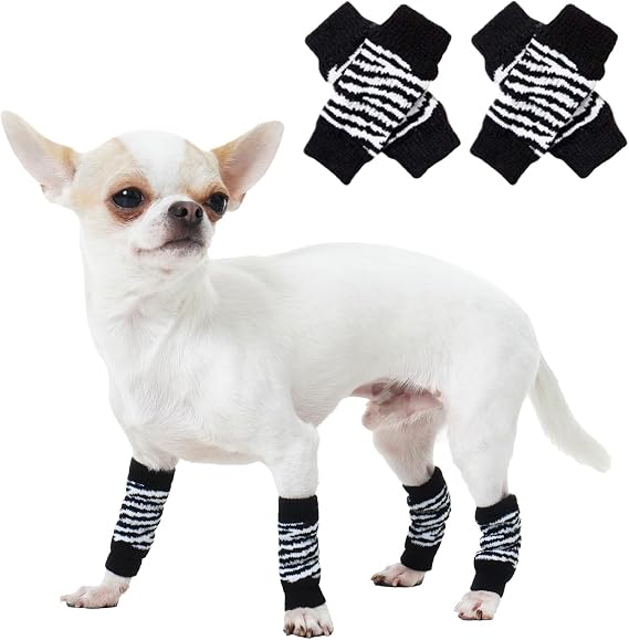 Dog Leg Protectors to Help Reducing Licking Scratching Wound After Surgery | Soft Knitting, Stretchy Fit Sleeves, Helps Reduce Licking, Dog & Cat Friendly, Easy to Wear, Daily Leg Coverage