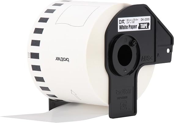 Brother Genuine, DK-22053PK Continuous Paper Label Roll, Cut-to-Length Label, 2.4 x 100 Feet, (3) Rolls Per Box, White (DK22053PK)