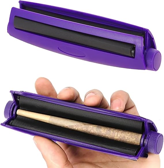Cigarette Cone Roller, Cigarette Rolling Machine 78mm Plastic Cigarette Maker (Purple, 78mm)