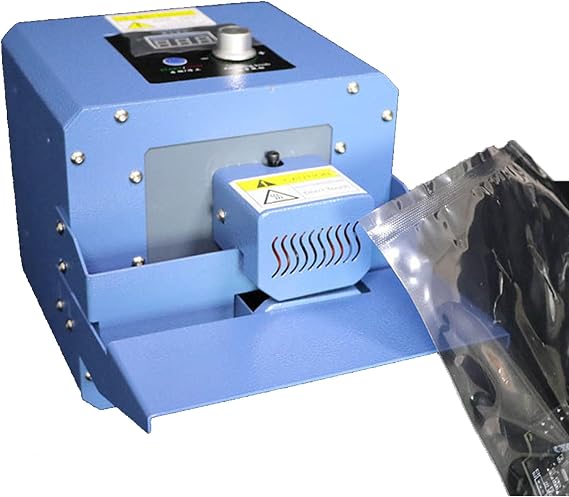 300W Automatic Plastic Bag Heat Sealing Machine, Automatic Continuous Band Sealer Auto Roller Packaging Machine 5m/Min Auto Food Packaging Machine for Foil Bag, Kraft Paper Bag