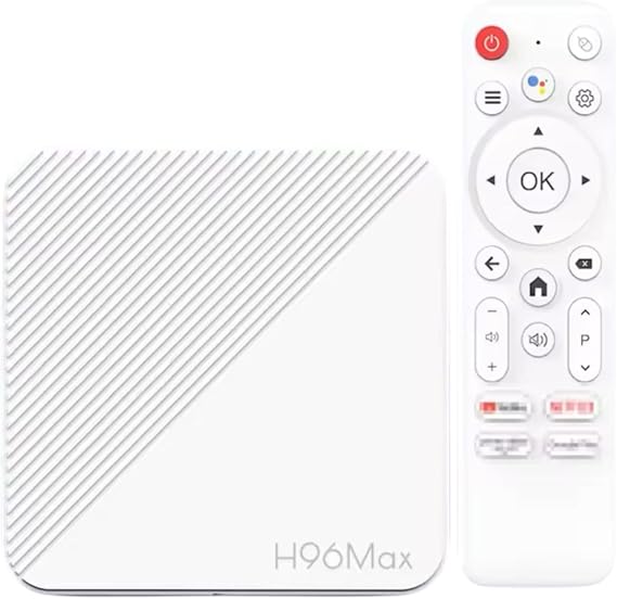 H96 Max H313 Android 14.0 TV Box, 2GB RAM 16GB Storage, 4K Ultra HD, WiFi 6, Bluetooth 6.0, White