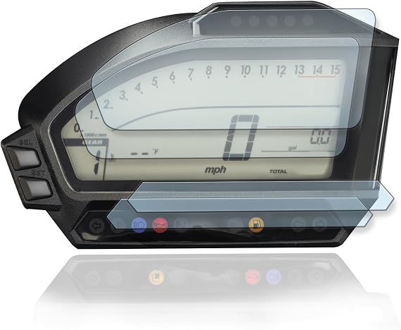 Pack of 2 screen protectors for Honda CBR1000RR Fireblade SC59 2012 + tempered glass.