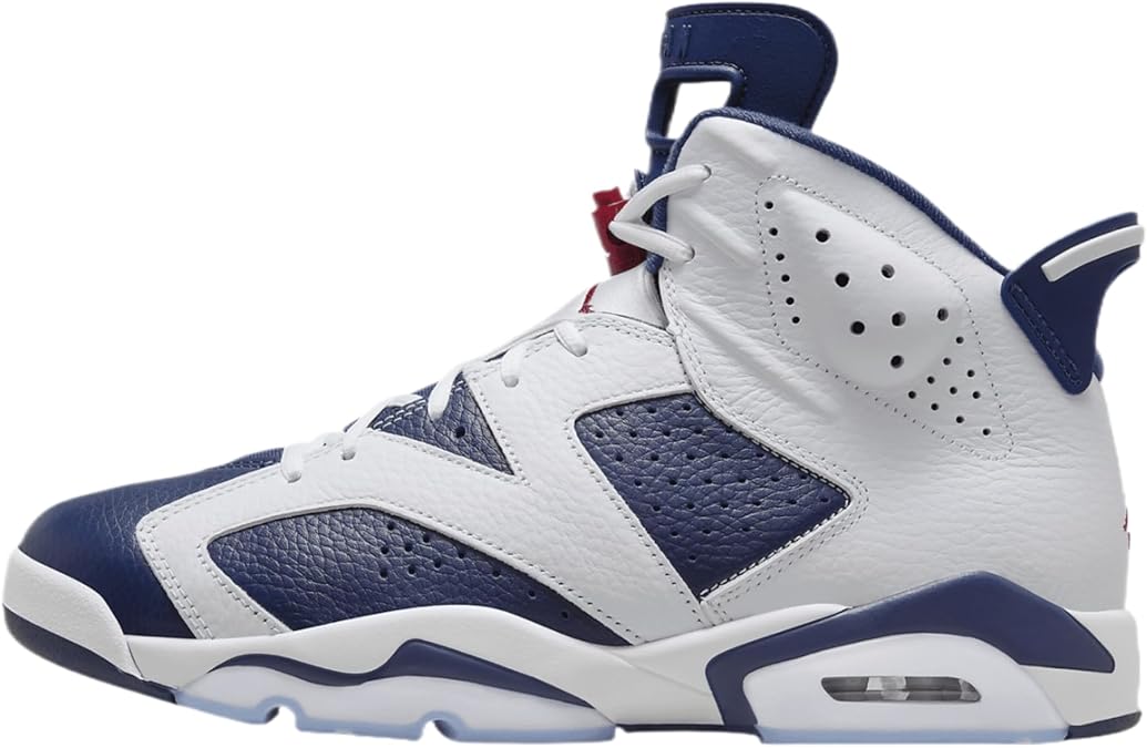 Retro 'Olympic' Air Jordan 6 Men's Shoes, White/Varsity Red, 8