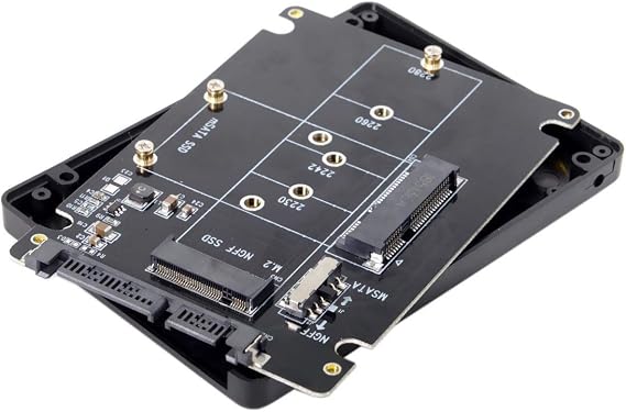 chenyang M.2 NGFF & mSATA SSD to SATA 2.5 inch Hard Disk Case Enclosure(Not Work for NVME SSD)