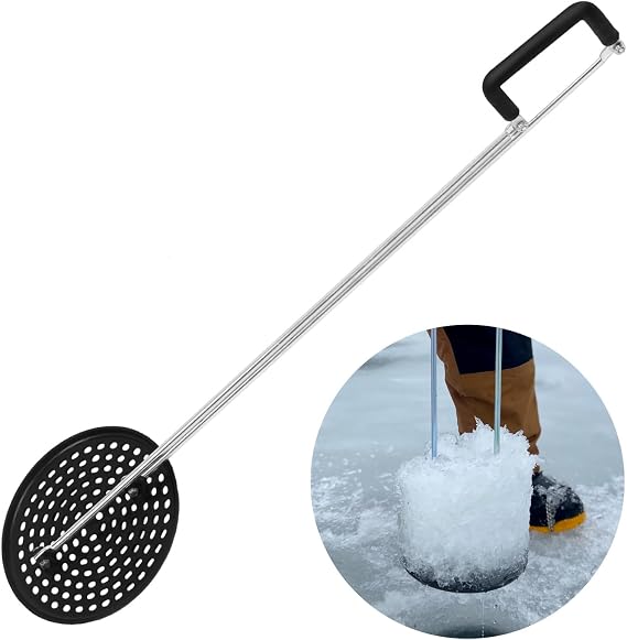 Deep Freeze One-Shot Ice Skimmer-Pro Edition - Ice Fishing Skimmer - Ice Fishing Hole Scoop - Ice Fishing Gear & Accessories - Fishing Tool - Fishing Gear