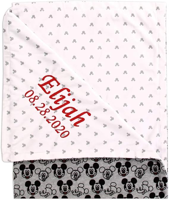 Personalized Disney Mickey Mouse Baby Blanket