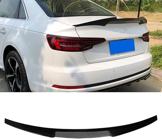 B8 Spoiler,Carbon Fiber Rear Spoiler Trunk Boot Wing for 2009-2012 Audi A4 B8 Sedan
