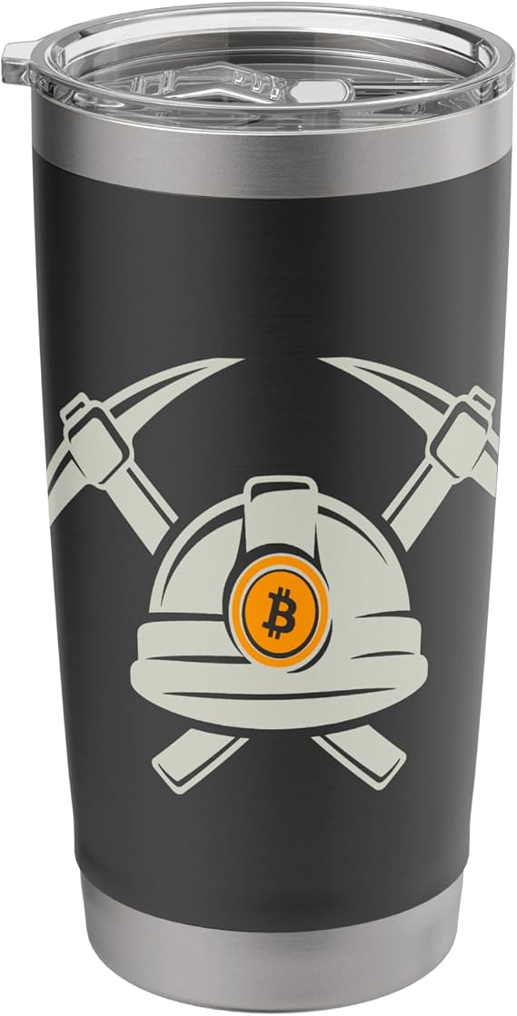 Crypto Miner Funny Bitcoin Cryptocurrency Decentralize Stainless Steel Insulated Tumbler