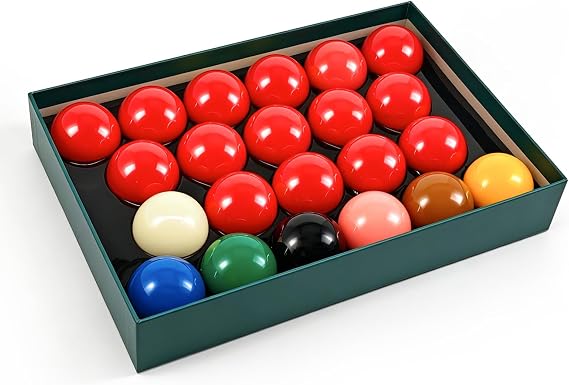 Snooker Balls Set 22 Pcs, 52.5mm Resin Balls with Storage Box