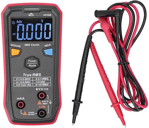 UT123D Multimeter Multi-Function High Accuracy Digital Meter for Electric Maintenance Digital Multimeter Voltmeter Ammeter