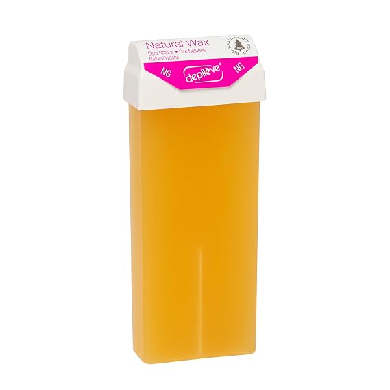 Depileve Roll-On Wax in Natural - Hair Removal Wax Roller Refill for Legs and Arms, Feet, Back, and More - 100 ml