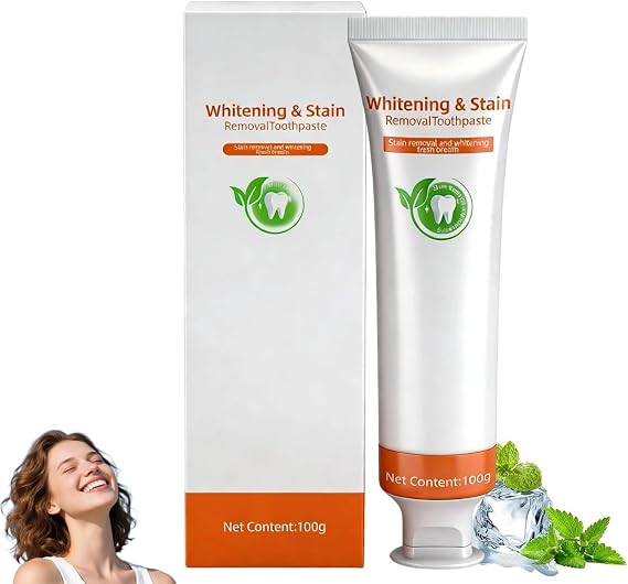 Whitening Toothpaste, Hydroxyapatite Toothpaste, Brighten Teeth, Fluoride-Free for Sensitive Teeth, Support Gum Health with Long-Lasting Mint Freshness, Natural Ingredients (1)
