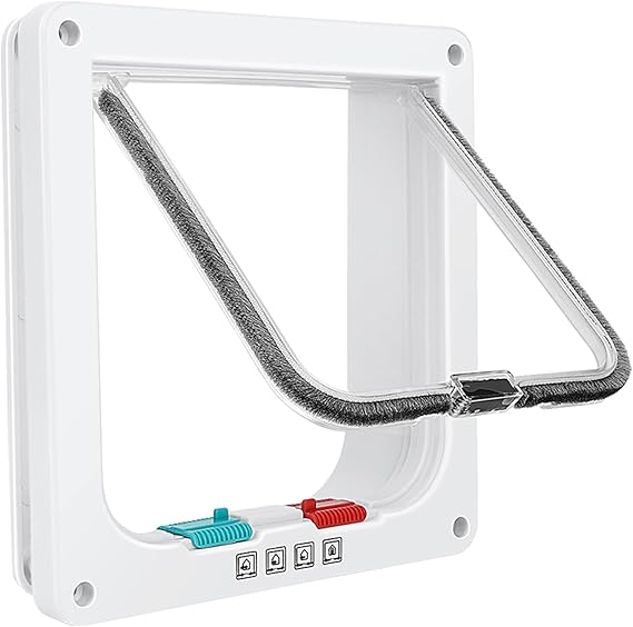 Lessmon Cat Door Flap For Interior Exterior Doors, Outer 9.8x9.3x0.78in, L