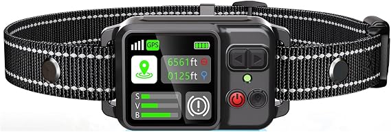 GPS Wireless Dog Fence System - Dog Collar, Circular Fence for Dogs | Adjustable Range from 49 to 6561 ft | GPS Positioning, Protection Mode, 100% Waterproof | for Outdoor Use