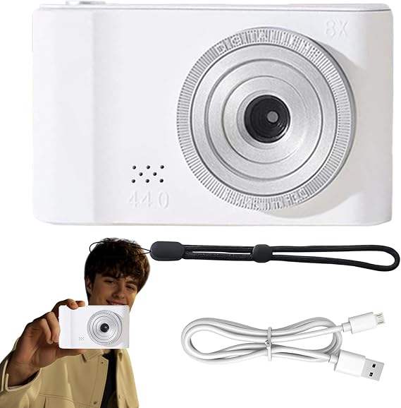 Compact Camera | Digital 4400W Autofocus Camera Without Storage Card 4K Portable with 8x Digital Zoom Anti-Shake Compact Camera for Adults Kids