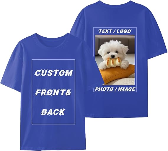 Custom T Shirts for Men Women Customized Shirt Customizable Tshirt Personalized T-Shirt for Boyfriend Girlfriend