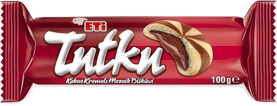 Eti Passion Cocoa Cream Mosaic Biscuit 100g x 24 Pcs