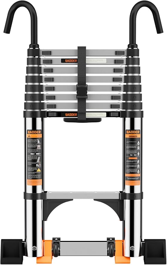 Telescopic Ladder,2.9M Stainless Steel Loft Ladder,collapsible ladder