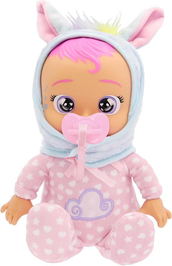 Cry Babies Jenna Tiny Cuddles Plush Baby Doll Cries Real Tears Soft Newborn Style Doll Toy For Kids Age 3 Years and Up