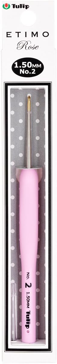 Tulip Needle Company TEL-02E Etimo Rose Steel Crochet Hook-Size 21.5mm