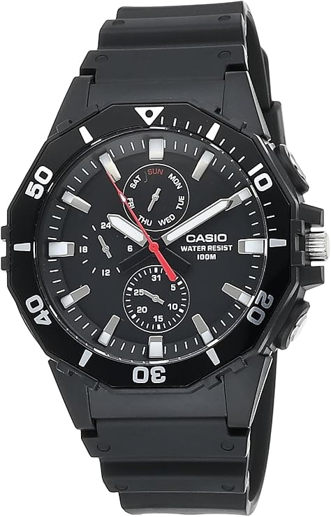MRW-210H-1A Casio Standard Men's Analog Black Casual Quartz Casio, Black, sports