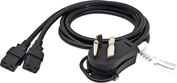 Parkworld NEMA 14-50P to (2) C19 Splitter Adapter Power Cord Output 20 Amp 250-Volt (6FT)
