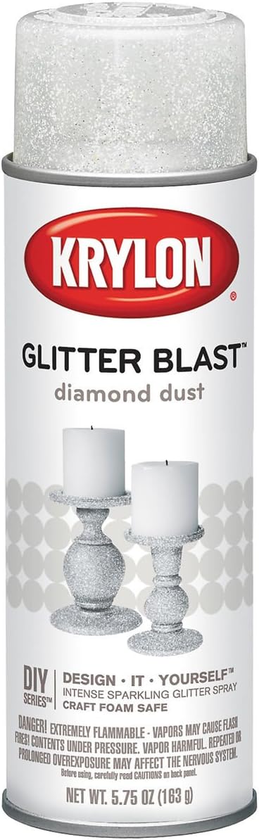 Krylon 3804 Glitter Blast Spray Paint Diamond Dust, 5.75 Ounce (6 Pack)