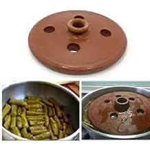 Small 18cm Glazed Terracotta Rolling Stone for Stuffed Grape Leaves - Kitchen Tool for Dolma and Sarma