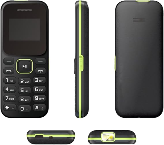 Basic Mobile Phones for The Elderly and Kids, Unlocked Dumb Phones, Cell Phones Without Internet - with Big Buttons, MP3, MP4, Camera, Flashlight, SOS,Black