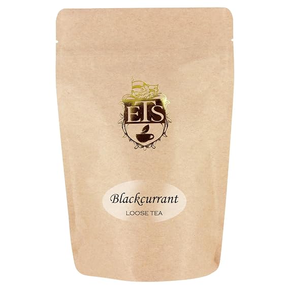 Blackcurrant Naturally Flavored Black Tea | Loose Leaf Tea Pouches - 16oz | Sri Lankan Black Tea with Currant Notes | Medium Caffeine | Kosher Vegan Friendly | Great for Iced Tea | Fruit Infused